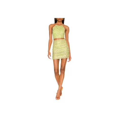 SUPERDOWN Лайм Смешанный цвет Женские Комплекты с юбкой