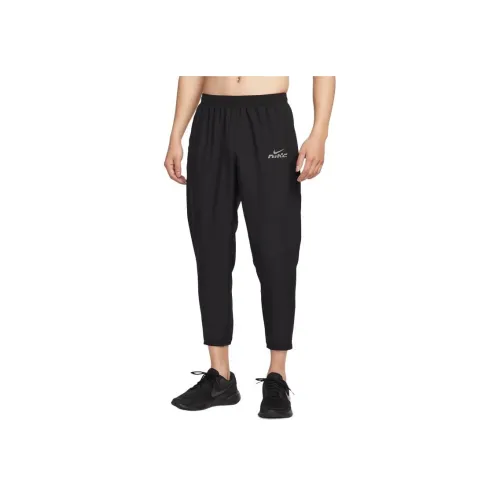 Nike Dri Fit Черный/Серебристый Мужские спортивные брюки