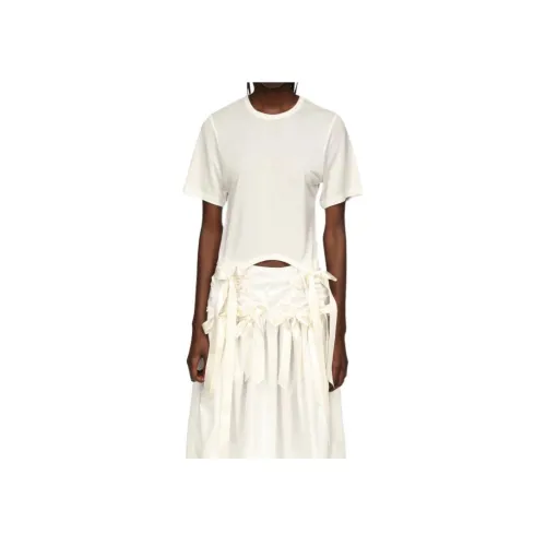 SIMONE ROCHA Сливочный Женские Т-рубашки