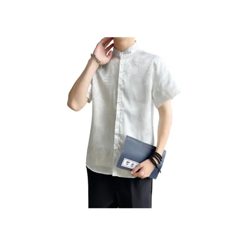 BAISHENGHU Рубашка с половиной рукава мужская