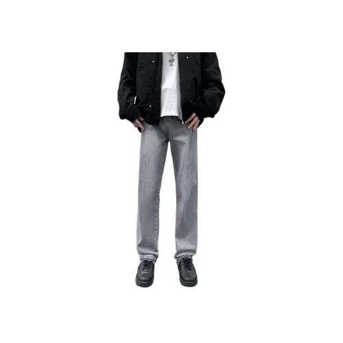 MORii Светло-серые Унисекс Джинсы