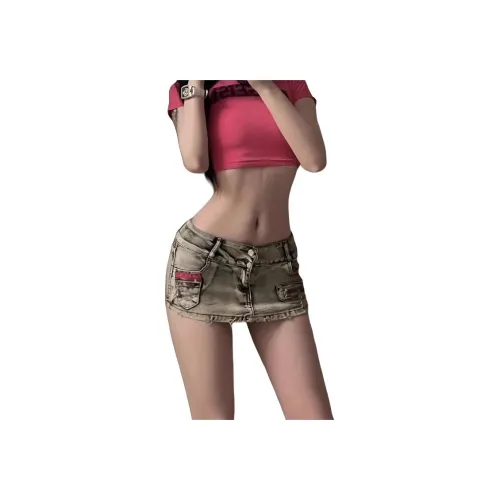 MUCCHIC Джинсовые короткие юбки Женские