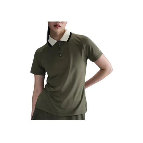 nike Одежда Dri Fit Поло Женское Зеленое