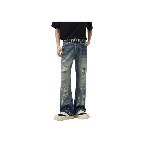 M JEANS STUDIOS 7 Винтажные синие унисекс джинсы