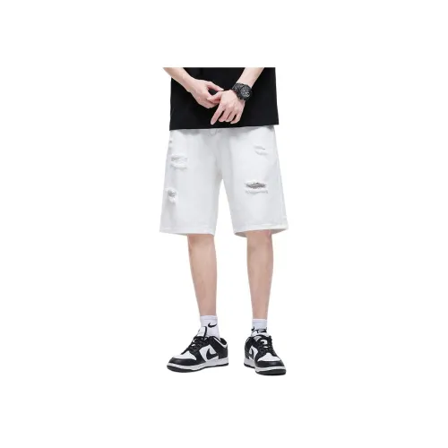JIKENDI Джинсовые шорты Мужские Белые