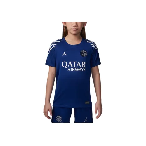 Джордан StadiumParis Saint Germain T-Shirt SS25 Blue Teenagers