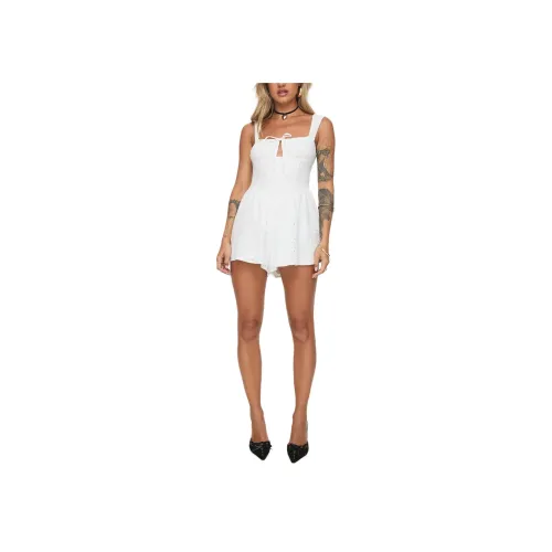 PRINCESS POLLY Комбинезон ДВА СИДА Белый Белый для женщин