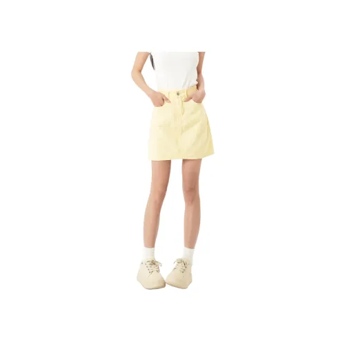 FOREST LIBRARY Светло-желтый Унисекс Юбки