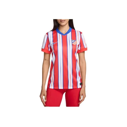 nike Женская Dri Fit Football Replica Футболка Футбол Джерси Женская Красная Белая