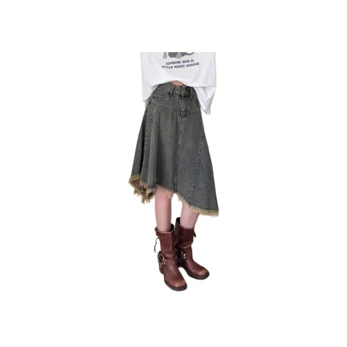 YEARNED Деним Длинная Юбка Женская