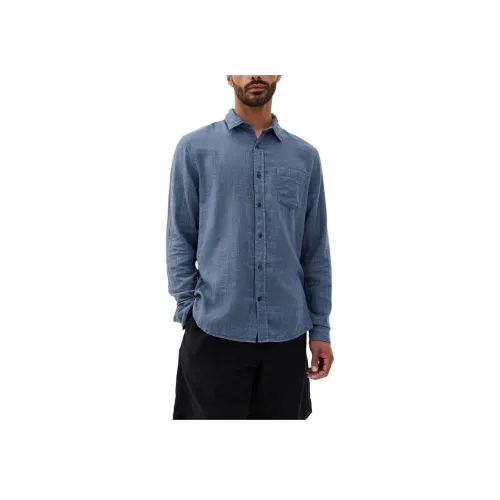 VINCE Blue Men's Shirts VINCE Синий Мужские Рубашки