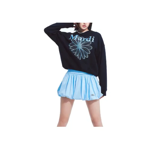 MARDI MERCREDI SS25 VOLUME Мини-юбка_Церулеан Повседневная Короткая Юбка Корейский стиль Женская Небесно-голубая