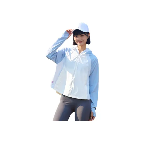 MIIOW УФ-защита Укороченный УФ-защита Длинный рукав Свободный крой Одежда с защитой от солнца Женская