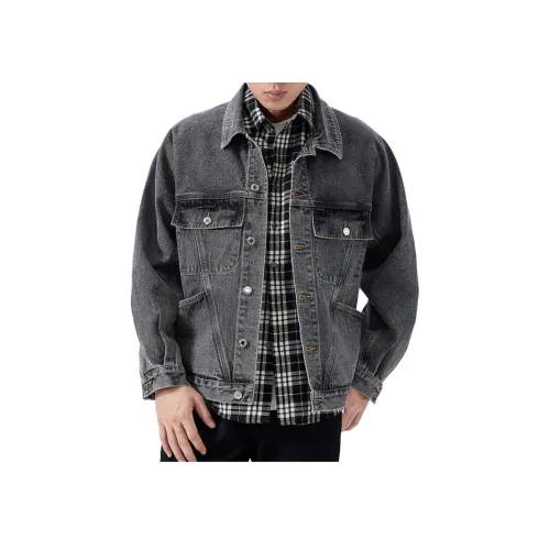 ZENGZHI Denim Jacket Straight Fit Unisex ZENGZHI Деним Куртка Прямой крой Унисекс