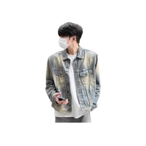 MORii Желтый Грязь Унисекс Джинсовые Куртки