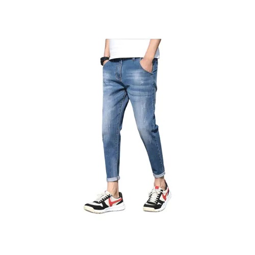 CHAORENBANG Светло-синие мужские джинсы