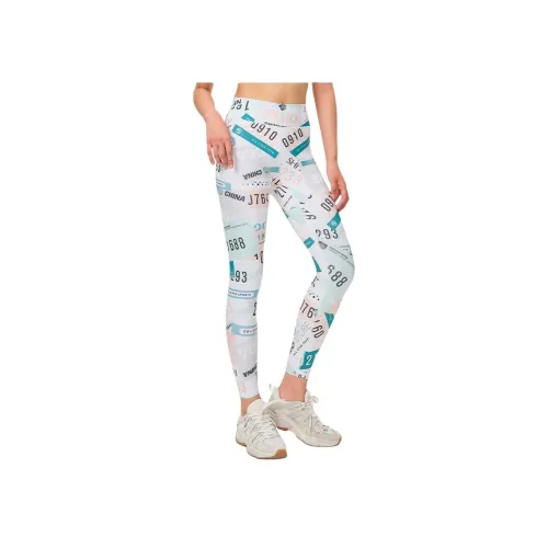 Particle Fever Размер 019 Ткань Зеленый Принт Женские Спортивные Брюки