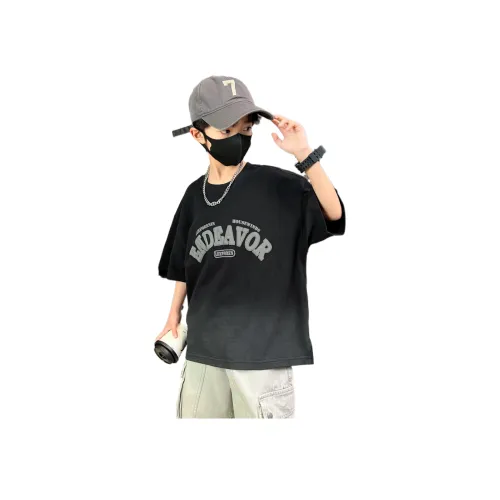 The panda is round Короткий рукав Т-рубашки Детский