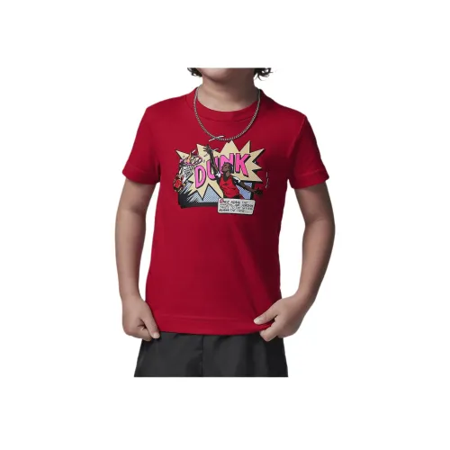 Jordan Air T Фитнес-красная рубашка для малышей и детей дошкольного возраста