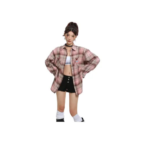 REXSHION Розовые Унисекс Рубашки