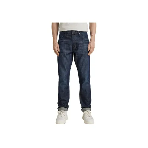 STAR RAW Темно-синие мужские джинсы