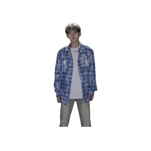 City Hipster Синий Унисекс Рубашки