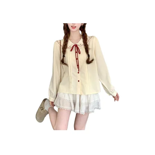 OMOIDAS Абрикос Женские Рубашки