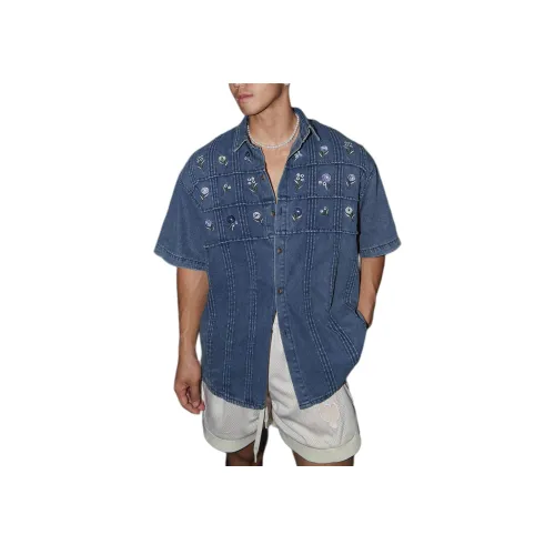 COMOWA Синие Унисекс Рубашки