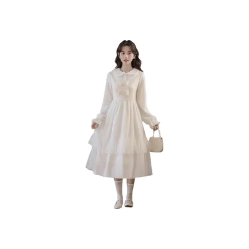 CHARM GLOW Длинное платье с длинными рукавами женское