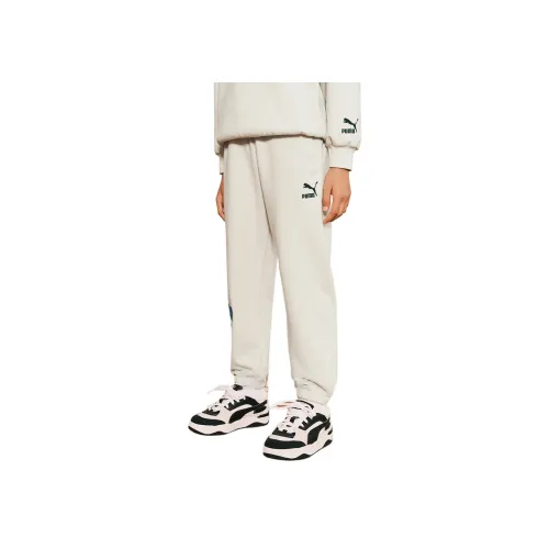 Детские 3-7 лет PUMA Вязаные Тренировочные Штаны Sportstyle Collection Graphic Товар Серый 20201