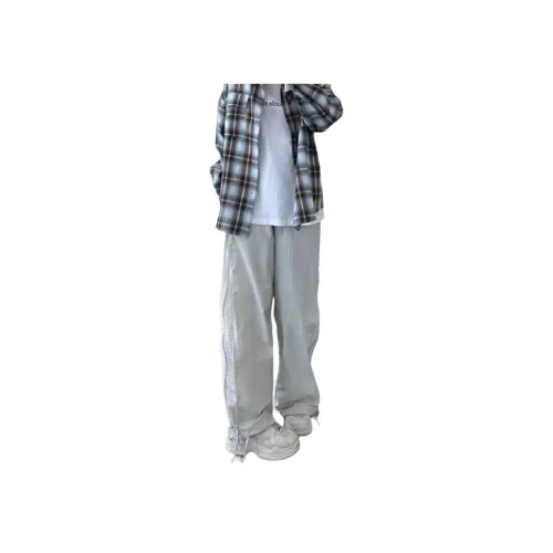 MORii Light Gray Unisex Casual Pants MORii Светло-серые унисекс повседневные штаны