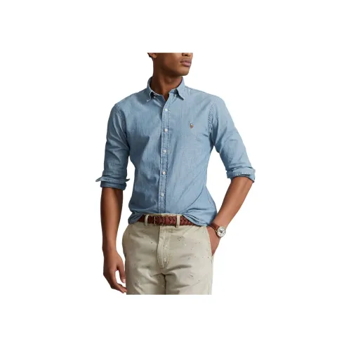 Polo Ralph Lauren Светло-Синие Мужские Рубашки