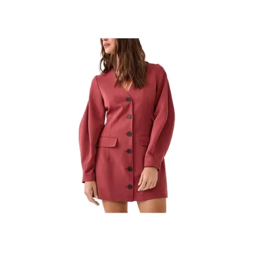 NASTY GAL Tailored COCOON Рукав Пуговица Through Мини Блazer Платье Длинный Sleeved Платье Женские