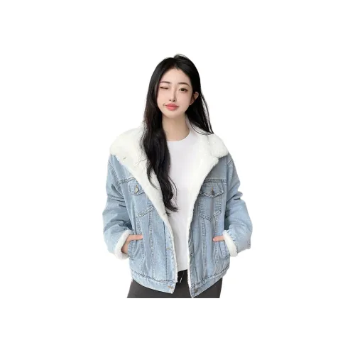 QIAOMONVHAI Denim Jacket Women's