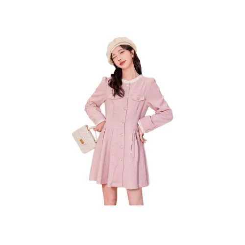 Fele.d Длинное платье с длинными рукавами женское