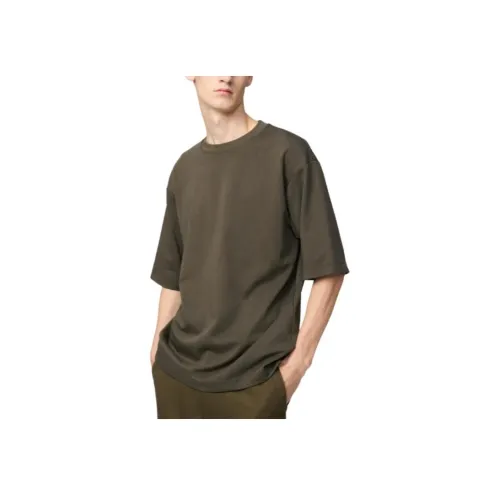 UNIQLO T-Shirt Унисекс Оливково-зеленый