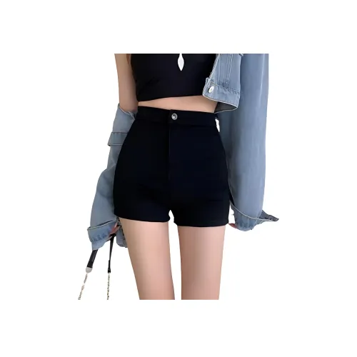 Hao Zhilang Джинсовые шорты Женские Черные