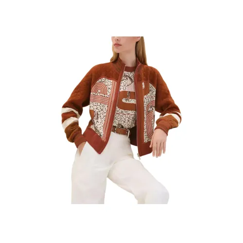 HERMES SS25 Куртки Пальто Женские Бежевый Kaolin