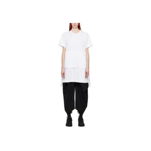 COMME Des GARCONS HOMME PLUS Белое Женское Короткое Платье с Рукавами