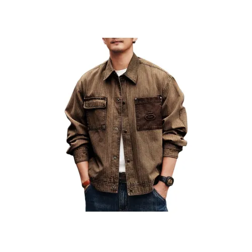 MR.MUDI Кофе Унисекс Джинсовые куртки