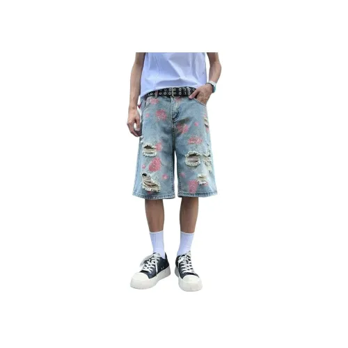 ZUOFEILI Светло-синий Унисекс Джинсовые шорты
