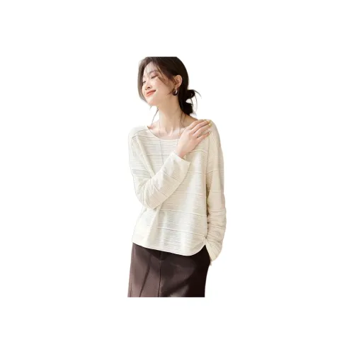 MOHANYIMEI Экрю Женские Свитера