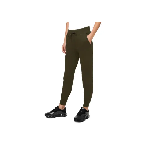 lululemon Warm Down Running Pants Женские Темно-оливковый зеленый