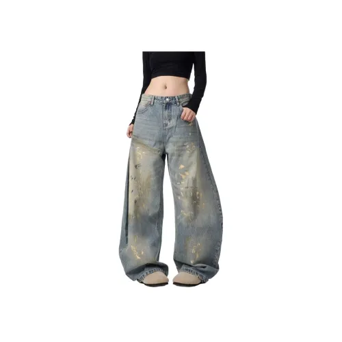 UNDERTIDES Blue Unisex Jeans UNDERTIDES Синий Унисекс Джинсы