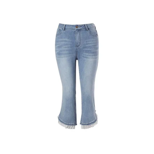 MSSHE Джинсовые светло-голубые женские джинсовые шорты