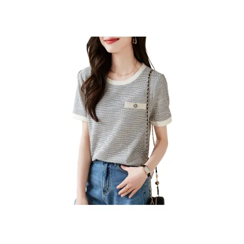 Mo Han Yi Mei Стандартная T-рубашка Женская Черная Белая