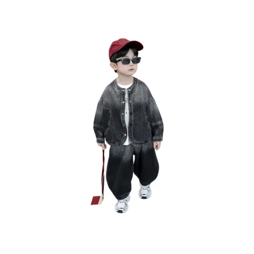 YUGUOGUO Черный комплект для дошкольников Повседневная спортивная одежда