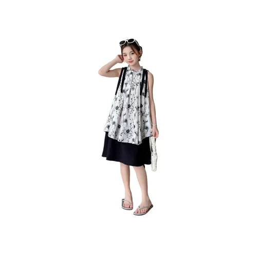 MILETONGBAO Черные Детские Платья