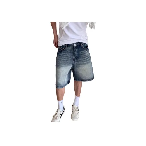 CARE NOTE Синий Унисекс Джинсовые шорты