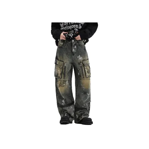 ALL IN Джинсы Мужские Винтажные Синие